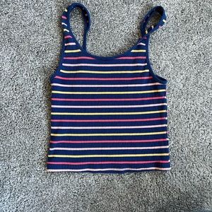 cute striped cropped tank from pacsun. stretchy material could fit xs-m